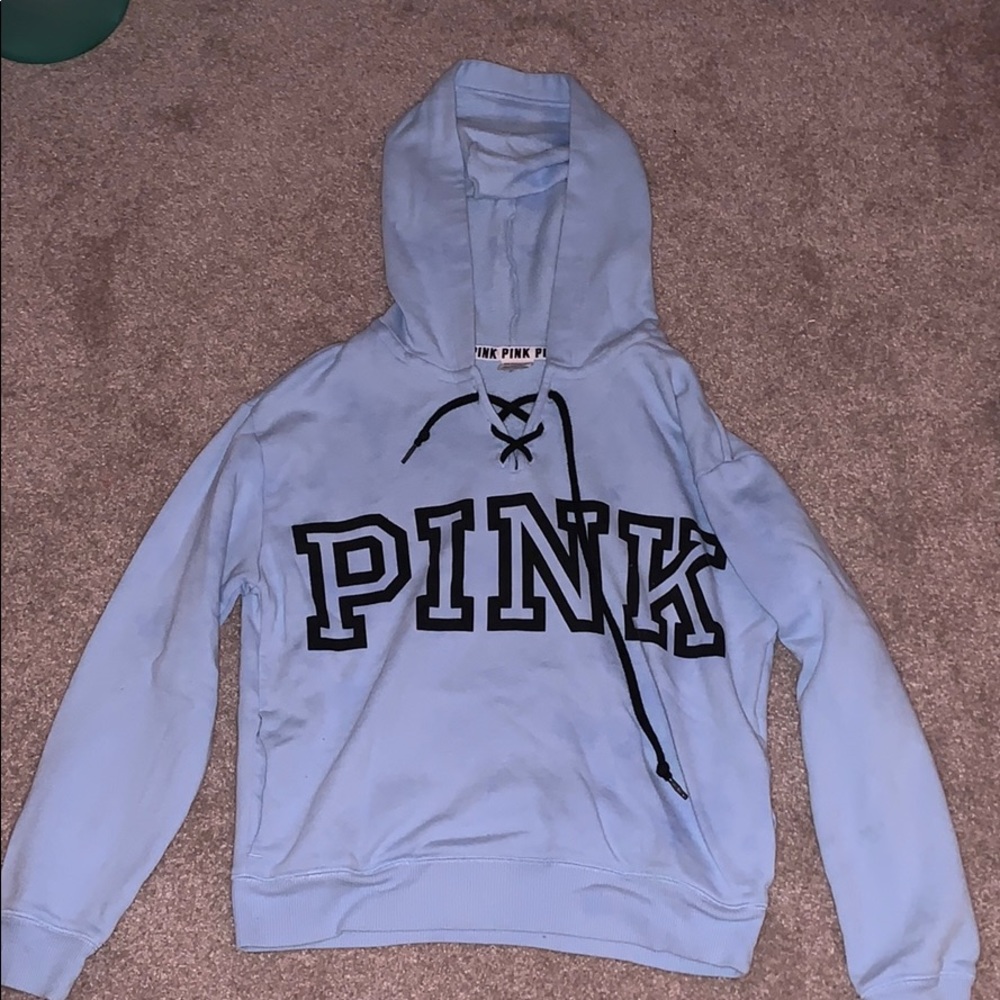VS Pink light blue sweatshirt